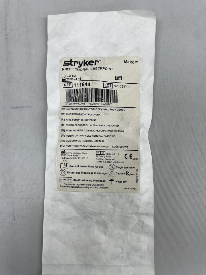 111644 - STRYKER - Checkpoint 3.5mm Hex Impaction and Knee Femoral, () - ( Expiry Date: 2022-03-16 )