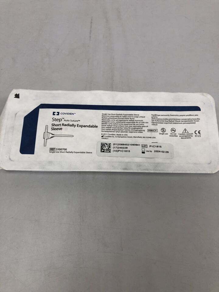 S100700 - COVIDIEN - STEP Auto Suture, SHORT RADIALLY EXPANDABLE SLEEVE, (EA) - ( Expiry Date: 2024-02-29 )