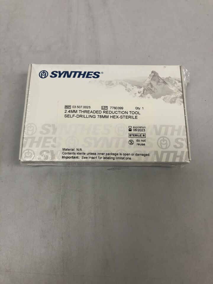 03.507.002S - SYNTHES - 2.4mm Threaded Reduction Tool, Self-Drilling, 78mm Hex, (BX/1) - ( Expiry Date: 2023-08-31 )