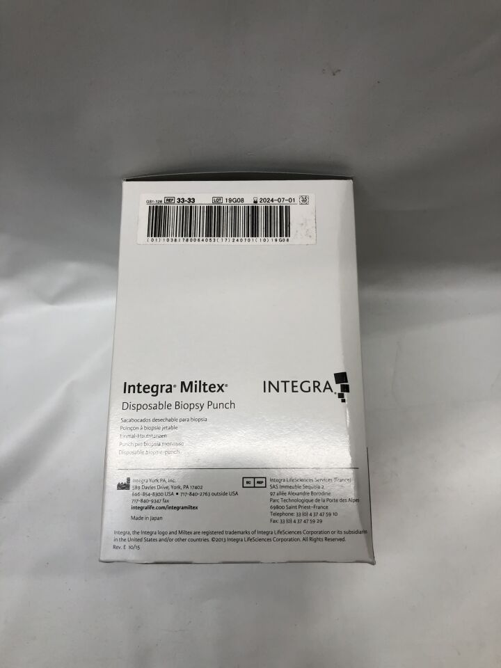 33-33 - INTEGRA - Biopsy Punch, 3.5mm, (BX/50) - ( Expiry Date: 2024-07-01 )