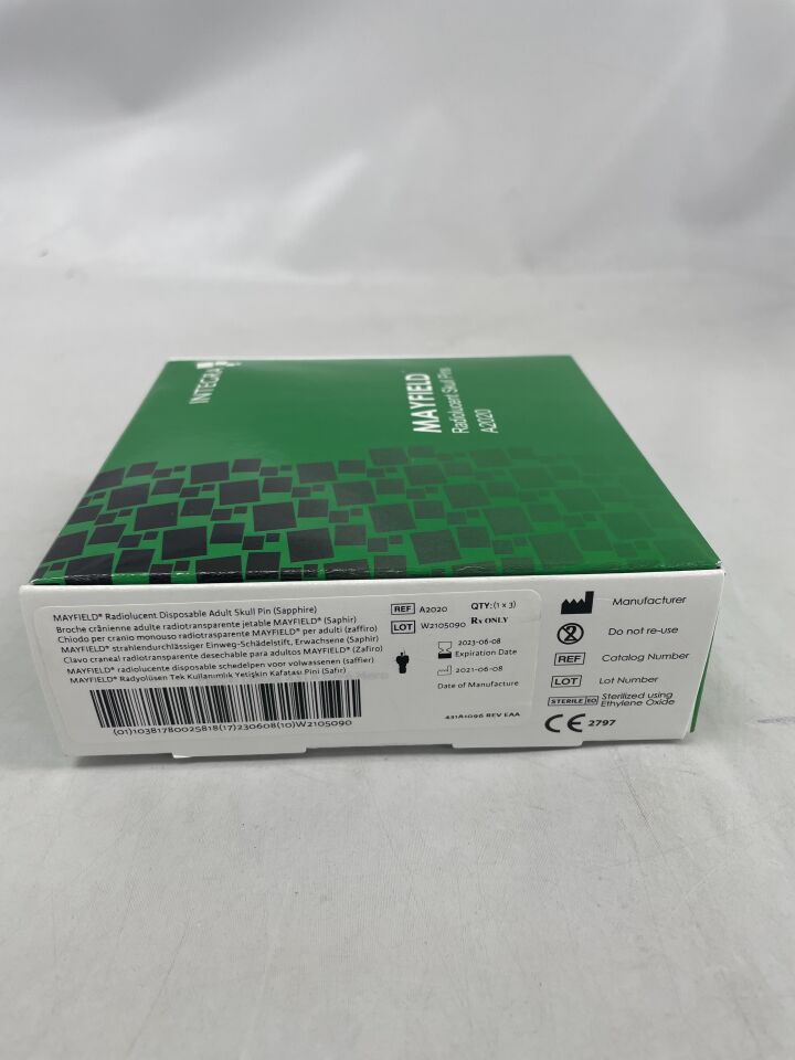 A2020 - INTEGRA - MAYFIELD Radiolucent Disposable Skull Pins, (BX/3) - ( Expiry Date: 2023-06-08 )