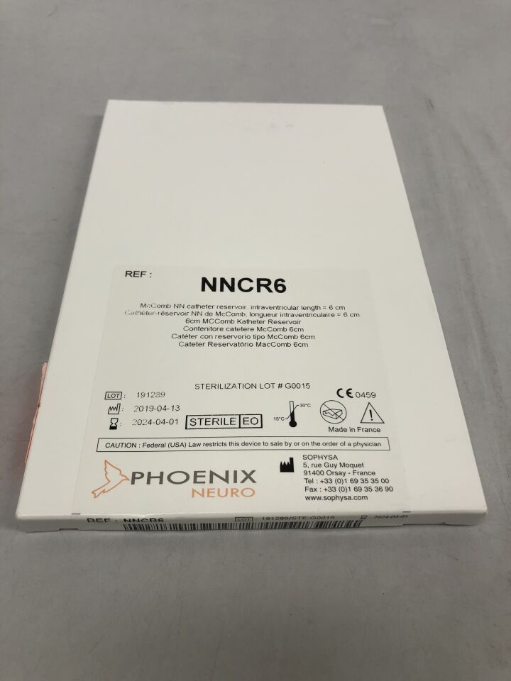 NNCR6 - SOPHYSA - Ventricular Catheter w/Reservoir, Pediatric, Right Angle, 6cm
, () - ( Expiry Date: 2024-04-01 )