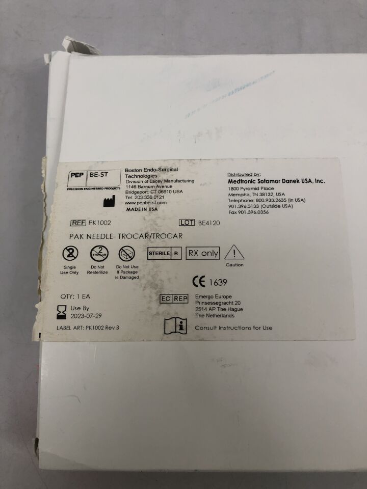 PK1002 - BOSTON ENDOSURGICAL - PAK Needle, Trocar, ()