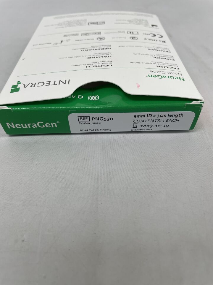 PNG530 - INTEGRA - NEURAGEN NERVE GUIDE 5mm X 3cm, (BX/1) - ( Expiry Date: 2023-11-30 )