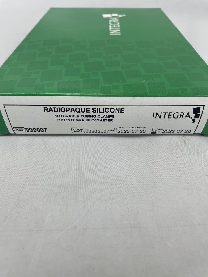 999007 - INTEGRA - Radiopaque Silicone Suturable Tubing Clamps for Integra F8 Catheter, (EA) - ( Expiry Date: 2023-08-18 )