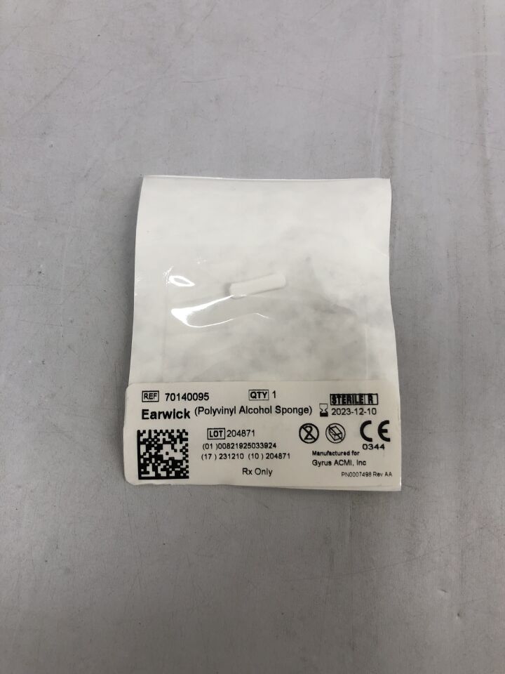 70140095 - GYRUS ACMI - Earwick Polyvinyl Alcohol Sponge, 16 x 2 x 2mm
, () - ( Expiry Date: 2023-12-10 )