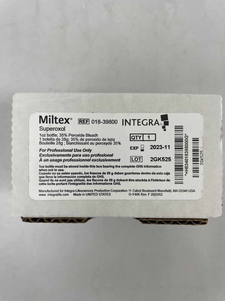 018-39800 - INTEGRA - Miltex Superoxol 1 Oz., (EA) - ( Expiry Date: 2023-11-18 )