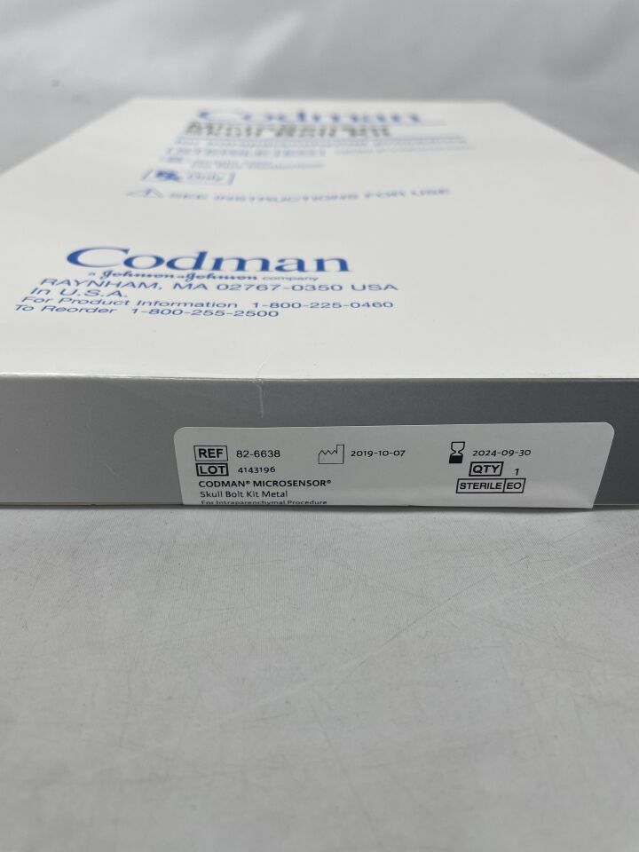 82-6638 - CODMAN - microsensor skull bolt kit, (EA) - ( Expiry Date: 2023-09-30 )