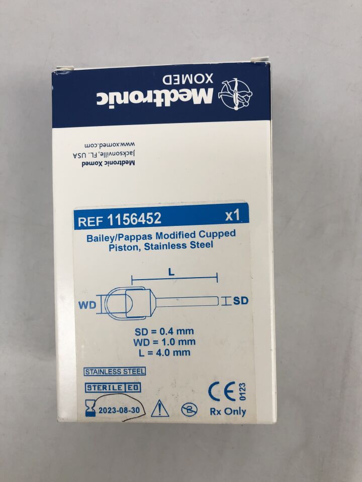 1156452 - MEDTRONIC - bailey/pappas modified cupped piston, stainless steel 0.4mm x 1mm x 4mm, (BX/1) - ( Expiry Date: 2023-08-30 )