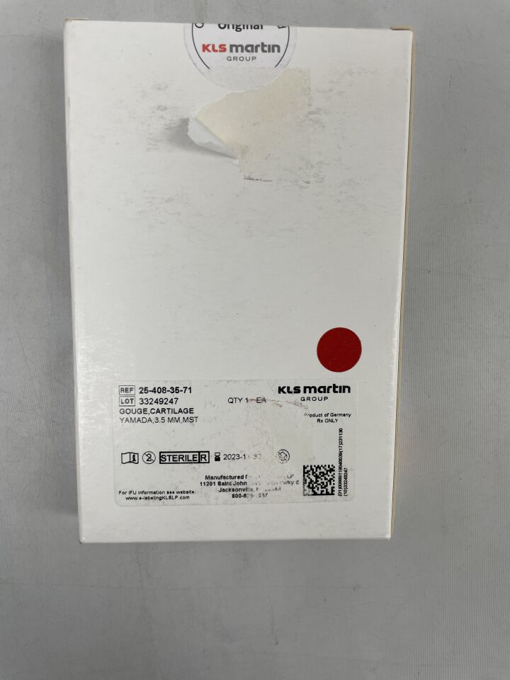 25-408-35-71 - KLS - GOUGE, Cartilage, Yamada, 3.5mm, MST, (BX/1) - ( Expiry Date: 2023-11-30 )