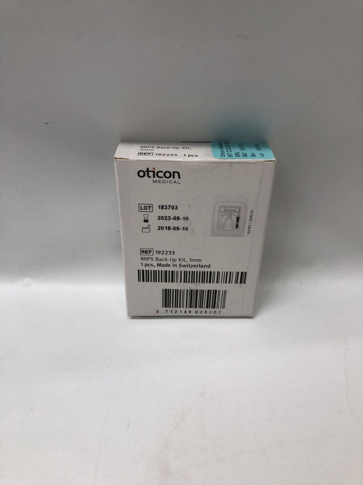 192233 - OTICON - MIPS Cochlear Back Up Kit, 3mm, (BX/1) - ( Expiry Date: 2023-09-10 )