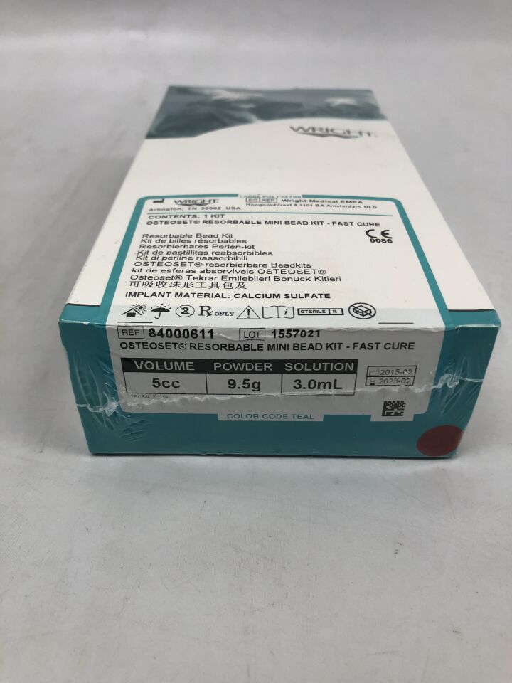 84000611 - WRIGHT MEDICAL - osteoset resorbable mini bead kit, fast cure, 5cc, 9.5g, 3.0ml, (BX/1) - ( Expiry Date: 2023-02-01 )