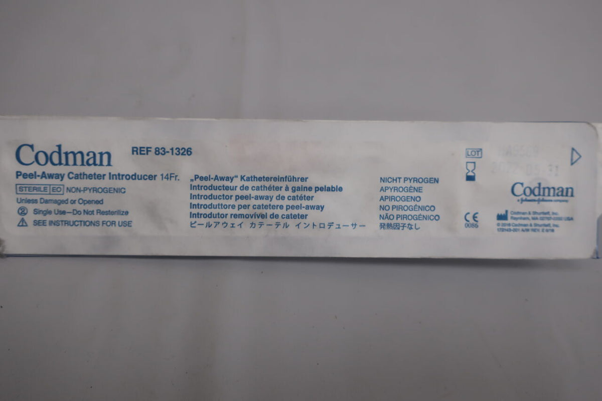 83-1326 - INTEGRA - Peel Away Catheter Introducer - 14F x 7", ()