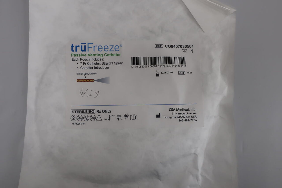 CO8407030501 - CSA MEDICAL - truFreeze Passive Venting Catheter, Straight spray, 7F, (EA)