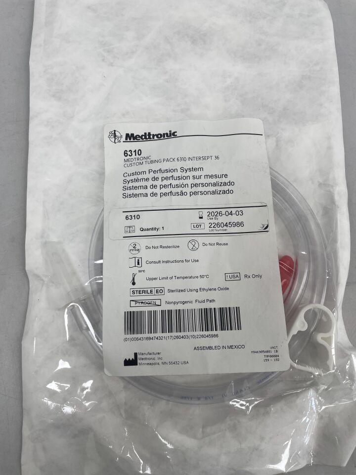 6310  -  MEDTRONIC  -  Custom Tubing Pack, Intersept 36 , ( EA )  -  ( Expiry Date : 2026-04-03 )