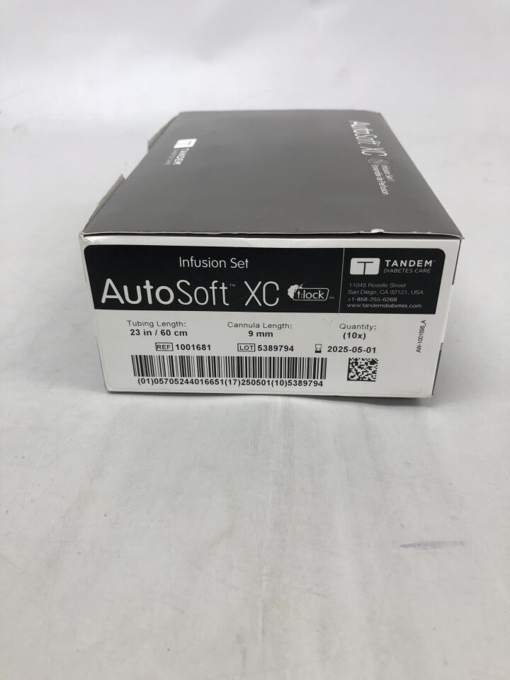 1001681  -  UNOMEDICAL  -  AutoSoft XC Infusion Set, 23in tubing length, 9mm cannula length , ( BX/10 )  -  ( Expiry Date : 2025-05-01 )
