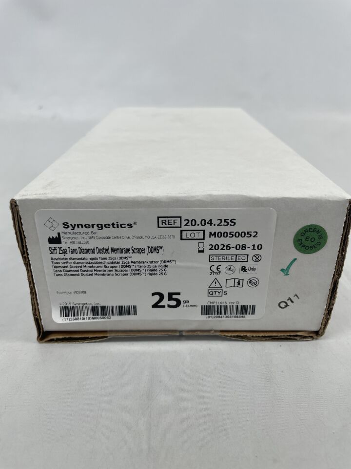 20.04.25S  -  SYNERGETICS  -  25g stiff tano diamond dusted membrane scraper , ( BX/5 )  -  ( Expiry Date : 2026-08-10 )