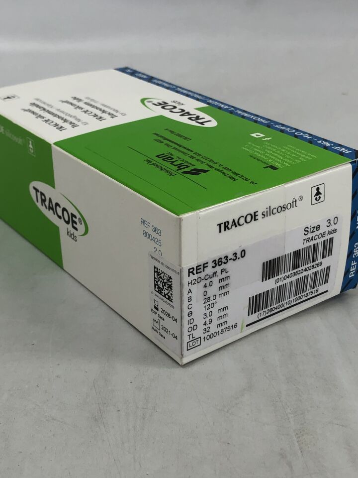 363-3.0  -  TRACOE  -  Tracheostomy Tube for neonates and infants, Size 3.0 , ( BX/1 )  -  ( Expiry Date : 2026-04-30 )