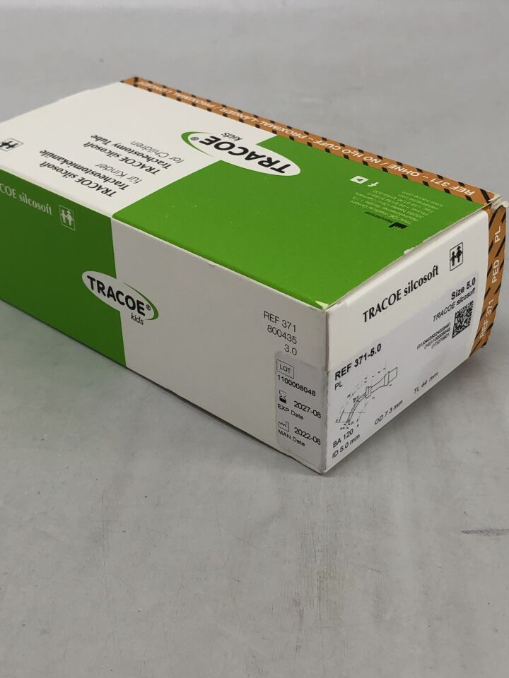 371-5.0  -  TRACOE  -  Tracheostomy Tube for Children, Size 5.0 , ( BX/1 )  -  ( Expiry Date : 2027-08-01 )