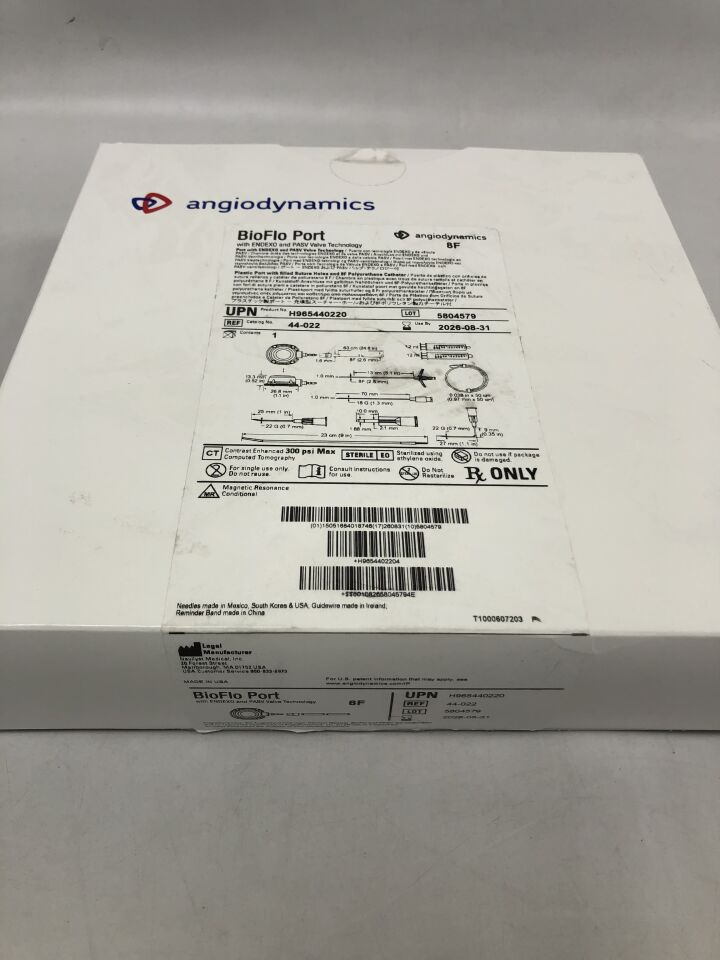 44-022 - NAVILYST - 採用 ENDEXO 和 PASV 閥門技術的 BioFlo 端口，8F，（BX/1）-（有效期至：2026-08-31）