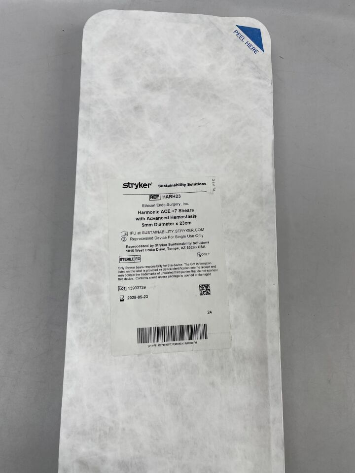 HARH23REP  -  STRYKER  -  Reprocessed Ethicon, Harmonic ACE Ultrasonic Shears with Advanced Hemostasis, 5 mm dia. x 23 cm Length , ( EA )  -  ( Expiry Date : 2025-05-23 )