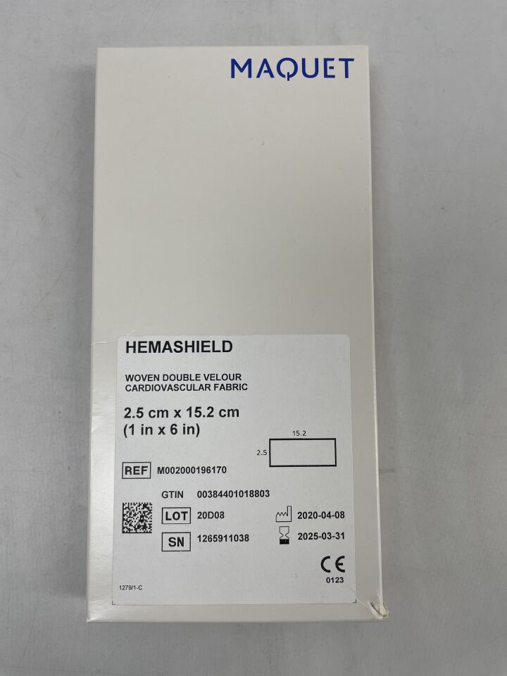 M002000196170  -  MAQUET  -  HEMASHIELD Woven Double Velour Cardiovascular Fabric , ( EA )  -  ( Expiry Date : 2025-03-31 )
