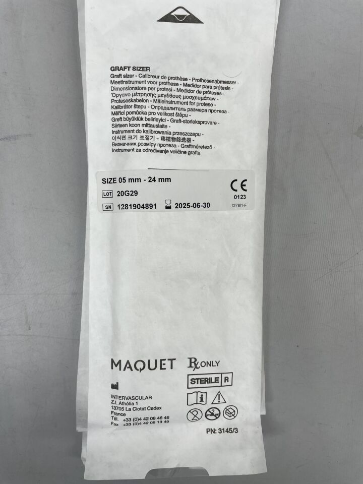 M002363200201  -  MAQUET  -  Graft Sizers, size 05 mm - 24 mm , ( EA )  -  ( Expiry Date : 2025-06-30 )