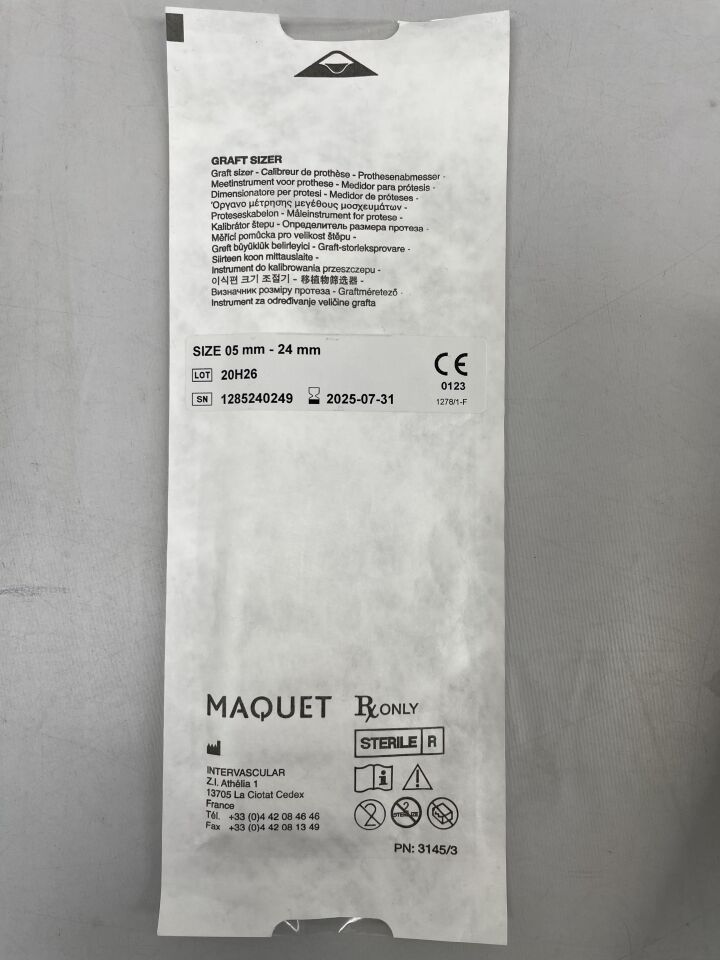 M002363200201  -  MAQUET  -  Graft Sizers, size 05 mm - 24 mm , ( EA )  -  ( Expiry Date : 2025-07-31 )
