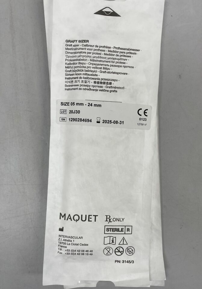 M002363200201  -  MAQUET  -  Graft Sizers, size 05 mm - 24 mm , ( EA )  -  ( Expiry Date : 2025-08-31 )