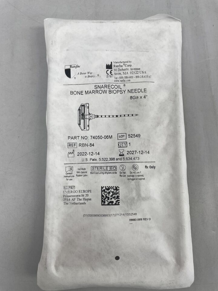 RBN-84  -  RANFAC  -  snarecoil bone marrow biopsy needle 8g x 4" , ( EA )  -  ( Expiry Date : 2027-12-14 )