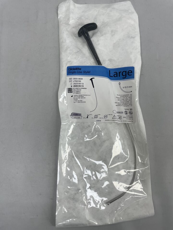0800-0608  -  VERATHON MEDICAL  -  gliderite single-use stylet, large 6mm , (  )  -  ( Expiry Date : 2026-04-13 )