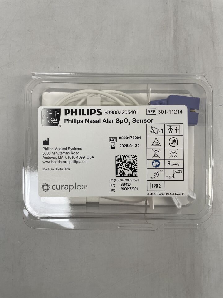 301-11214 - PHILIPS - philips nasal alar disposable spo2 sensor, () - ( Expiry Date: 2028-01-30 )