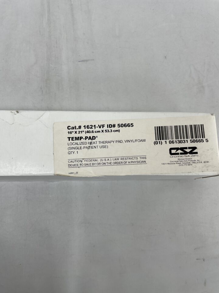 1621-VF - CINCINNATI SUB-ZERO - Temp-Pad Hyper/Hypothermia Pad, 40.6cm x 53.3cm, (BX/1) - ( Expiry Date: 2099-12-31 )