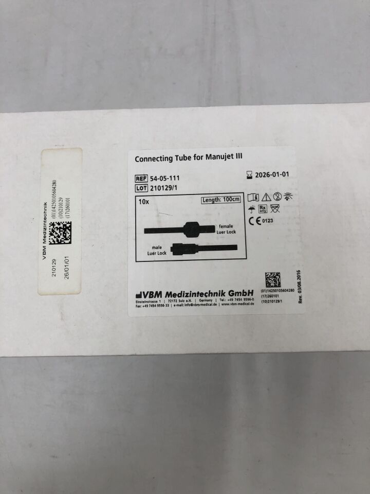 54-05-111  -  VBM  -  Connecting Tube for Manujet III, Female and Male Luer Lock , ( BX/10 )  -  ( Expiry Date : 2026-01-01 )