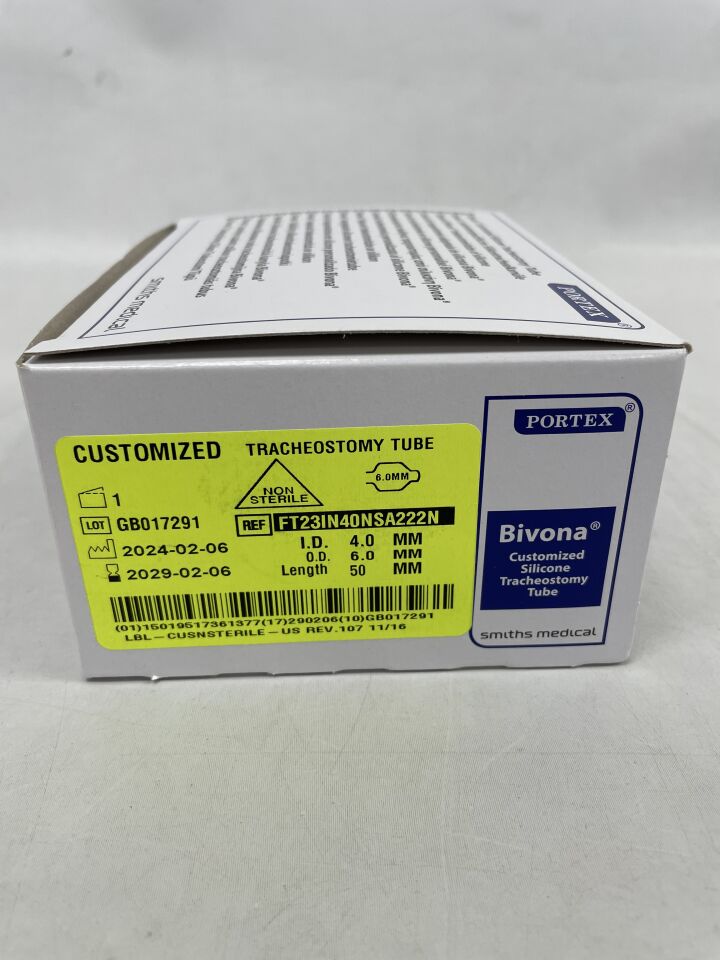 FT23IN40NSA222N  -  PORTEX  -  Tracheostomy Tube, 6mm , ( BX/1 )  -  ( Expiry Date : 2029-02-06 )