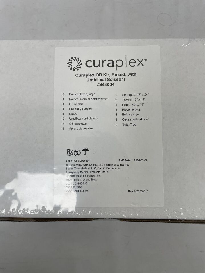 444004 - CURAPLEX - OB Kit Boxed with Umbilical Scissors, (BX/1) - ( Expiry Date: 2024-02-20 )
