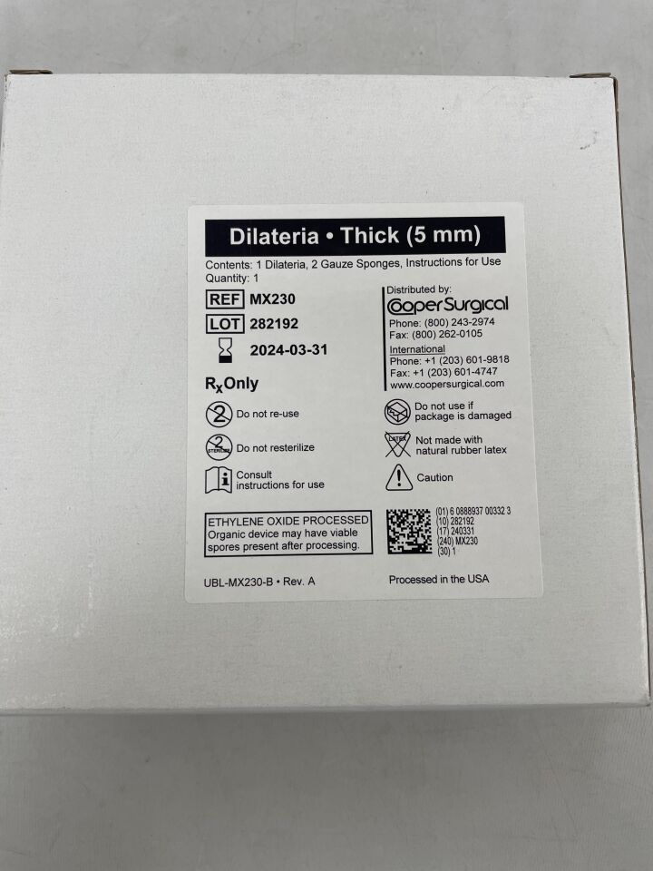 MX230 - COOPER SURGICAL - DILATERIA, Thick, 5mm, (BX/1) - ( Expiry Date: 2024-03-31 )