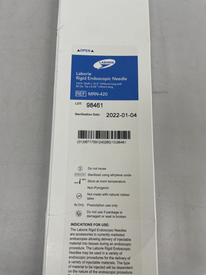 MRN-420 - UROPLASTY - Cogentix Rigid Endoscopic Needle 3.8Fr. x 370mm
, () - ( Expiry Date: 2022-01-04 )