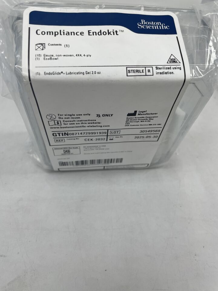 CEK-2032 - BOSTON SCIENTIFIC - Kit de cumplimiento de endodoncia, (10) GUAZE 4X4 (1) ECOBOWL (1) ENDOGLIDE + GEL LUBRICANTE 2.0OZ, (unidad) - (Fecha de caducidad: 30/05/2025)