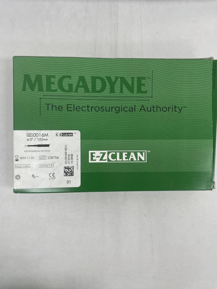0016M  -  MEGADYNE  -  Electrosurgical Needle Electrode, E-Z Clean, Modified Extended Insulation, 6 inch (15.2 cm),  PTFE Coated , ( BX/12 )  -  ( Expiry Date : 2025-11-30 )