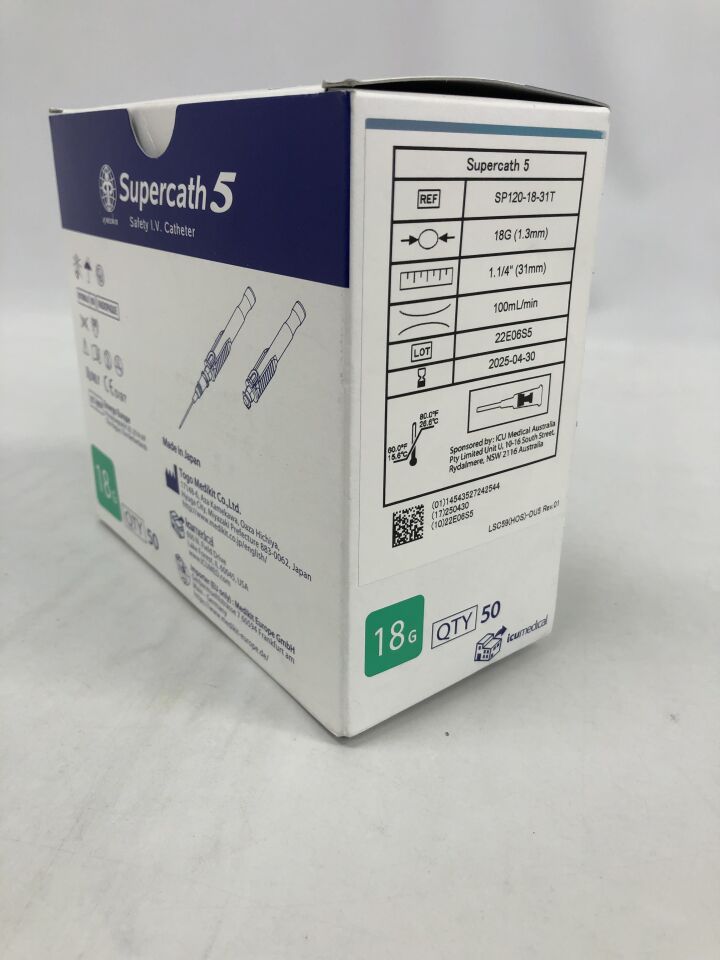 SP120-18-31T - TOGO MEDIKIT - SuperCath 5，安全型左心室導管，18G，31mm長，（50支/盒）-（有效期至：2025年4月30日）