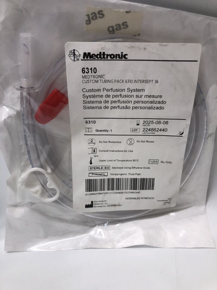 6310  -  MEDTRONIC  -  Custom Perfusion System, Custom Tubing pack, Intersept 26 , ( EA )  -  ( Expiry Date : 2025-08-08 )