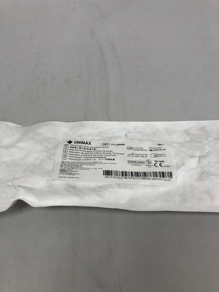FCL200000 - UNIMAX - omniclose 套管針穿刺部位閉合裝置，（EA）-（有效期限至：2026-05-30）