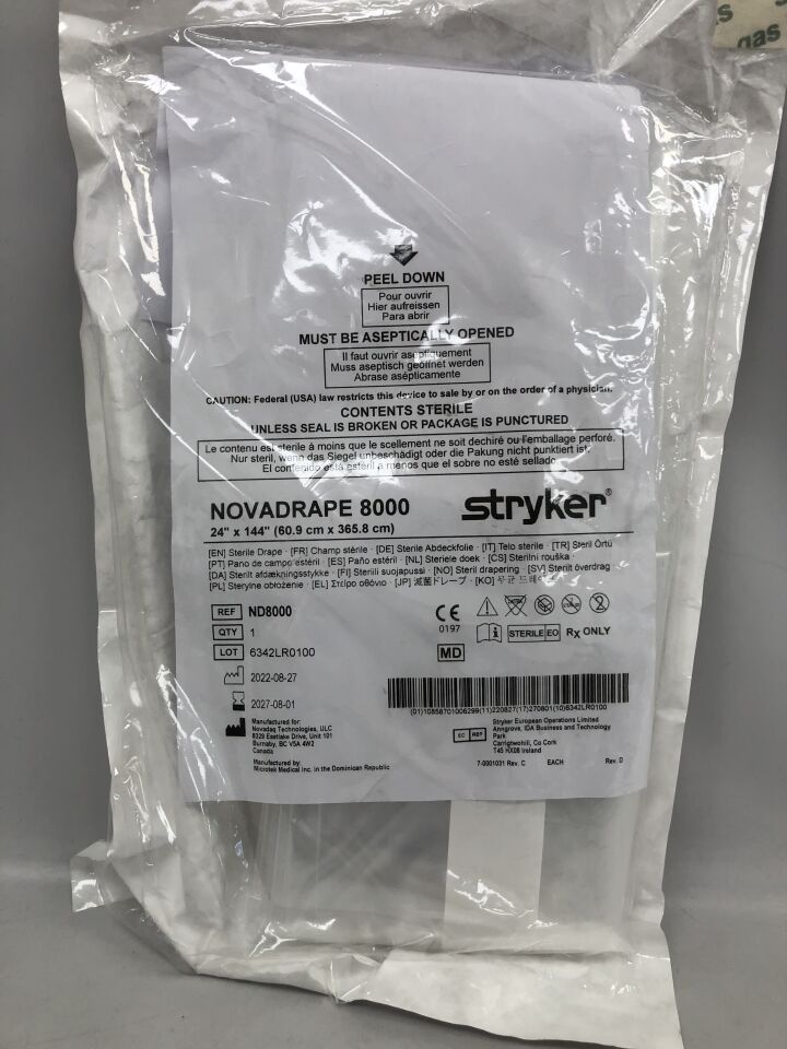 ND8000 - NOVADAQ - Novadrape 8000, 24 pulgadas x 144 pulgadas, (EA) - (Fecha de vencimiento: 2027-08-01)