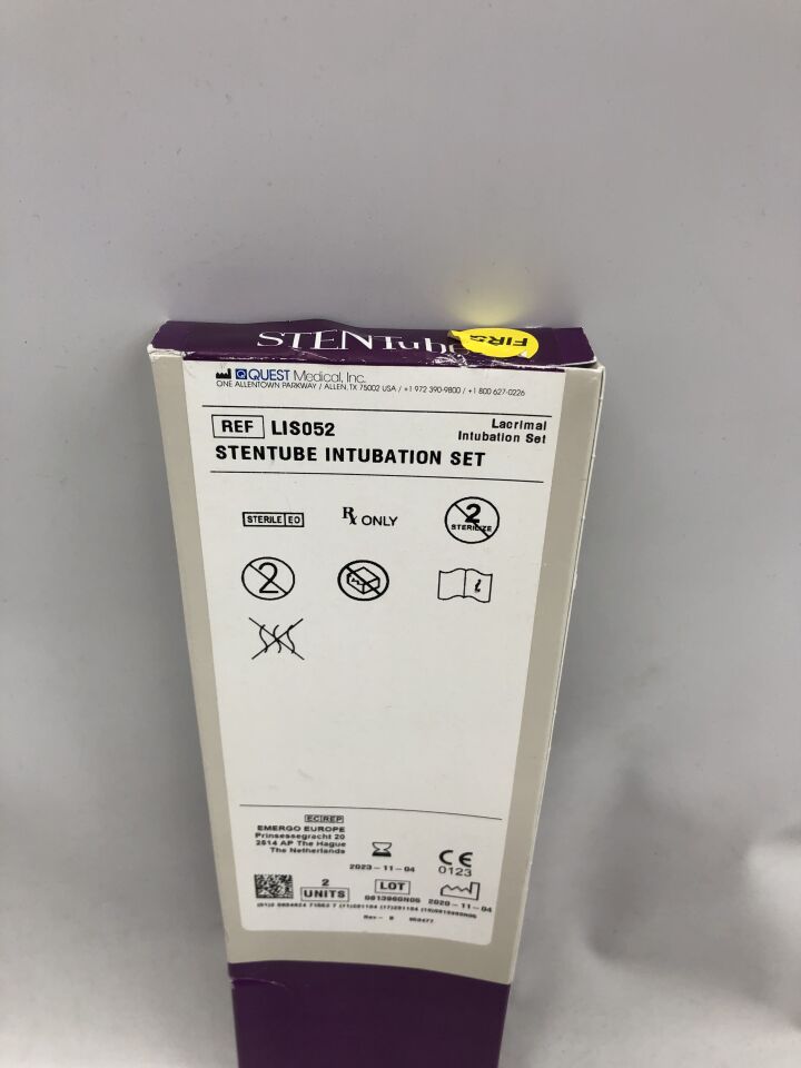 LIS052 - QUEST - Stentube Intubation Set, Lacrimal Intubation Set, (BX/2) - ( Expiry Date: 2023-11-04 )