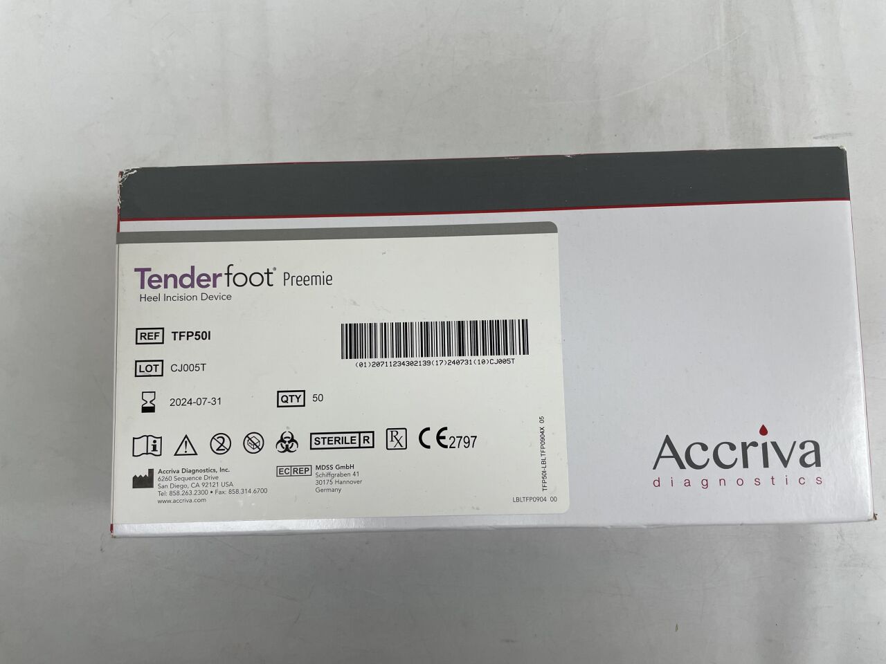 TFP50I - ACCRIVA DIAGNOSTICS - Tenderfoot Preemie Heel Stick Device, (BX/50) - ( Expiry Date: 2024-07-31 )