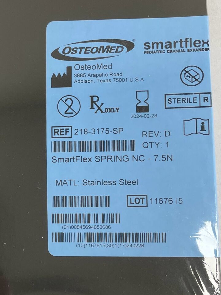 218-3175-SP - OSTEOMED - SmartFlex Pediatric Cranial Expander, (EA) - ( Expiry Date: 2024-02-28 )