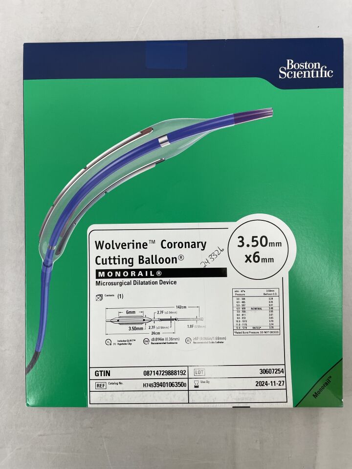 3940106350 - BOSTON SCIENTIFIC - Wolverine Coronary Cutting Balloon, Monorail, Microsurgical Dilatation Device, 3.50mm x 6mm, () - ( Expiry Date: 2023-02-22 )