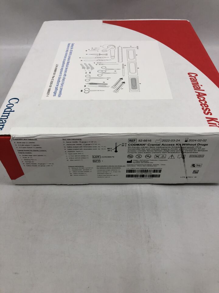 82-6616 - INTEGRA - Cranial Access Kit, without Drugs, (BX/45) - ( Expiry Date: 2024-02-02 )