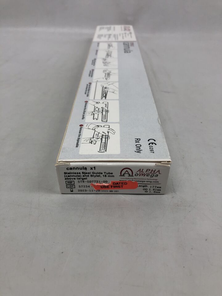 STR-07721-00 - ALPHA OMEGA - Cannula, Stainless Steel Guide Tube and Stylet, 15mm, (BX/70) - ( Expiry Date: 2023-11-08 )